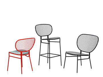 WIMBLEDON - High steel stool by Nola Industrier - view 3